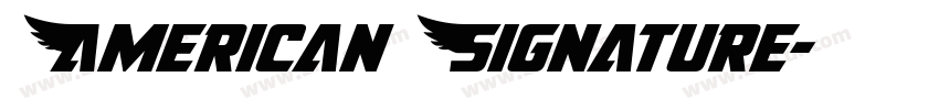 American Signature字体转换